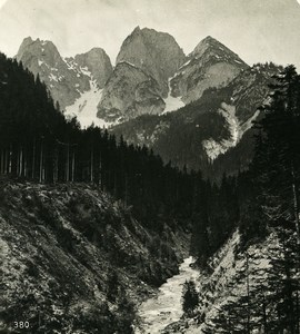 Austria Salzkammergut Donnerkogeln Old Stereo Photo Wurthle 1900