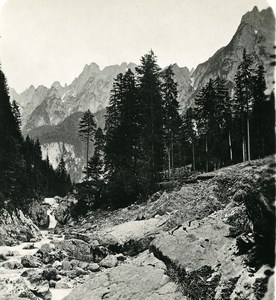 Austria Salzkammergut Gosau Schlucht Old Stereo Photo Wurthle 1900