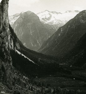 Austria Gastein Kötschachtal Mountain Old Stereo Photo Wurthle 1900