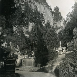 Austria Tyrol Kufstein Waterfall Sparchenschlucht Old NPG Stereo Photo 1900