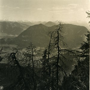Austria Tyrol Inntal & Cauern vom Pendling Old NPG Stereo Photo 1900