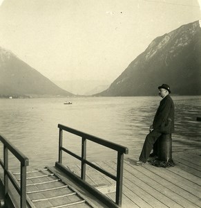 Austria Achensee Lake Achen Pertisau Old NPG Stereo Photo 1900