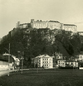 Austria Salzburg Hohensalzburg Castle Old NPG Stereo Photo 1900