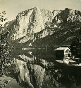 Austria Salzkammergut Alt Ausseer See Trisselwand Stereo Photo Photobrom 1900