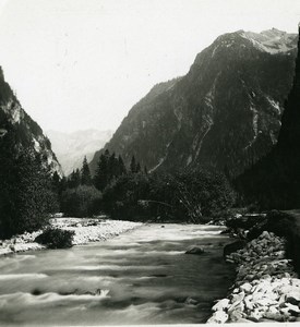 Austria Gastein Entrance in Anlauftal Old Stereo Photo Wurthle 1900