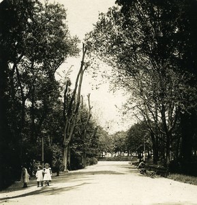 Italy Milan Milano Public garden Old NPG Stereo Photo 1900