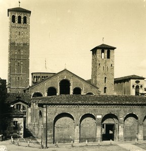 Italy Milan Milano Basilica of Sant'Ambrogio Old NPG Stereo Photo 1900