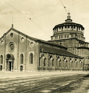 Italy Milano Santa Maria delle Grazie Dominican Church Old NPG Stereo Photo 1900