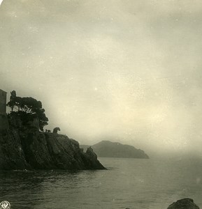 Italy Nervi Castle seaside Castello Old NPG Stereo Photo 1900