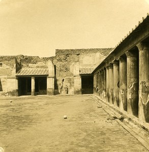 Italy Pompeii Terme di Stabia Old NPG Stereo Photo 1900