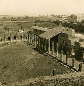 Italy Pompeii Gladiator Barracks Casa dei Gladiatori Old NPG Stereo Photo 1900