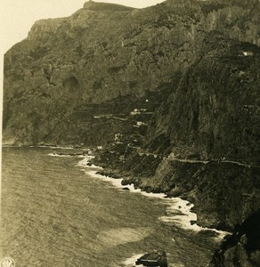 Italy Capri Point of Mount Monte Solaro Old NPG Stereo Photo 1900