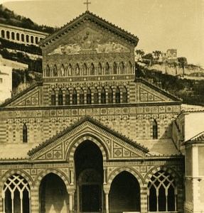 Italy Amalfi cathedral Old NPG Stereo Photo 1900