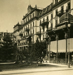 Switzerland Interlaken Victoria Hotel Old NPG Stereo Photo 1900