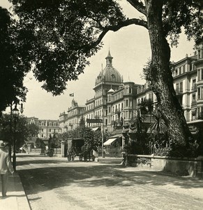 Switzerland Interlaken Höheweg Promenade Old NPG Stereo Photo 1900