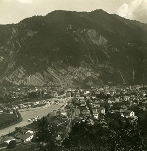 Switzerland Interlaken Helmwhfluh Panorama Old NPG Stereo Photo 1900