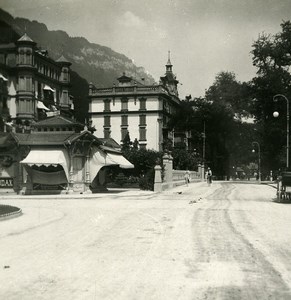 Switzerland Interlaken Hoherweg Highway Old Stereo Photo 1900