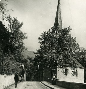 Switzerland Montreux Eglise des Planches Church Old Stereo Photo 1900