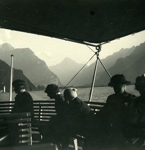 Switzerland Lake Lucerne Reuss Valley Fluelen Old Stereo Photo 1900
