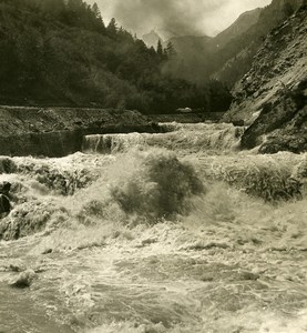 Switzerland Torrent near Zermatt Old Stereo Photo WEHRLI 1900