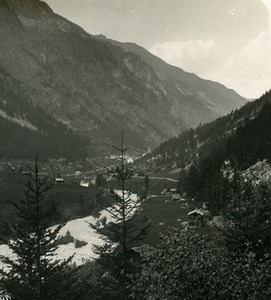 Switzerland Vispertal panorama from St Nikolaus Old NPG Stereo Photo 1900