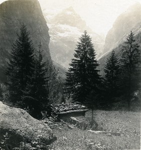 Switzerland Glarnerland Panorama Tödi Old Stereo Photo Wehrli 1900