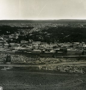 Middle East Syria Damascus Panorama Old NPG Stereo Photo 1900