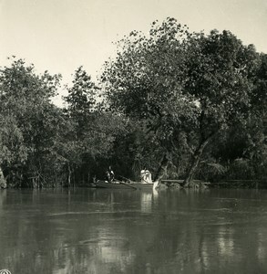 Middle East Palestine the Jordan river Old NPG Stereo Photo 1900