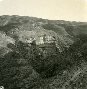 Middle East Palestine Monastery St. George of Choziba Old NPG Stereo Photo 1900