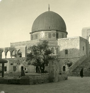 Middle East Israel Jerusalem Mosque of Omar Old NPG Stereo Photo 1900