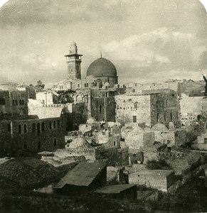 Middle East Israel Jerusalem The Jewish Quarter Old Stereo Photo 1900