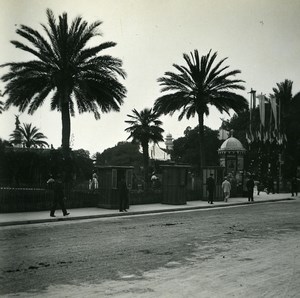 France Nice Massena Avenue Garden Old Amateur Stereo Photo Possemiers 1900