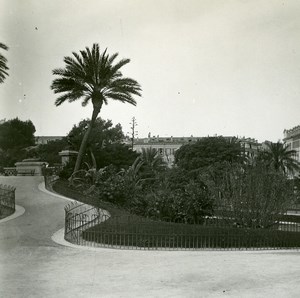 France Nice Public garden terrace Old Amateur Stereo Photo Possemiers 1900