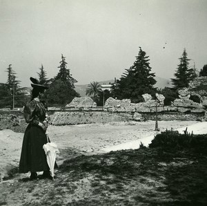 France Nice Cimiez Arenas Ruins Old Amateur Stereo Photo Possemiers 1900