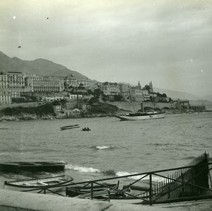 View of the quay of Monaco Old Amateur Stereo Photo Possemiers 1900