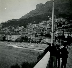 Monaco Monte Carlo Avenue towards Condamine Amateur Stereo Photo Possemiers 1900