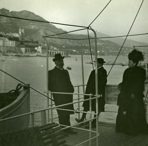 Monaco Harbor Old Amateur Stereo Photo Possemiers 1900