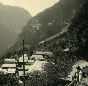 Switzerland Le Tretien Tete Noire Old Possemiers Amateur Stereoview Photo 1910