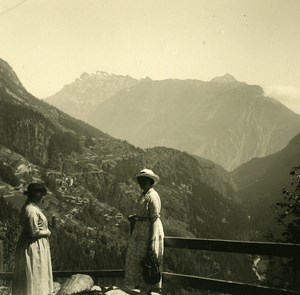 Switzerland Dent de Morcles Grand Chavalard Amateur Stereoview Photo 1910