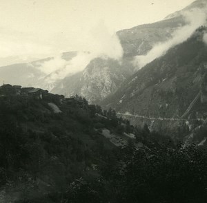 Switzerland val d'Anniviers Pinsec Old Possemiers Amateur Stereoview Photo 1910