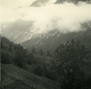 Switzerland val d'Anniviers Mayoux Old Possemiers Amateur Stereoview Photo 1910