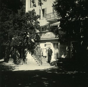 Switzerland Hotel d'Anniviers Vissoie Possemiers Amateur Stereoview Photo 1910