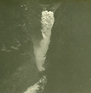 Switzerland Grimsel Road Handeck Falls Possemiers Amateur Stereoview Photo 1910