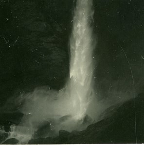 Switzerland Meiringen Reichenbach falls Possemiers Amateur Stereoview Photo 1910