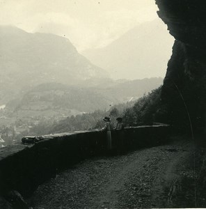 Switzerland Meiringen Hasli valley Old Possemiers Amateur Stereoview Photo 1910