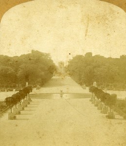 France Paris Jardin des Tuileries Garden Old Stereo Photo 1860