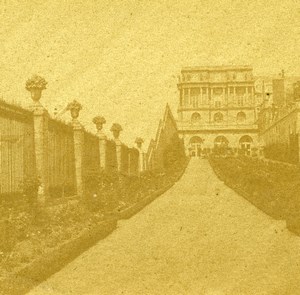 France Versailles? Castle Garden Old Stereo Photo 1860