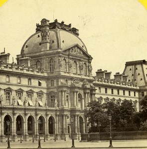 France Paris Palais du Louvre Palace Old Stereo Photo 1870