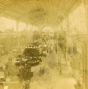 France Paris World Fair Gallery of Industry Old Stereo Photo LL 1889