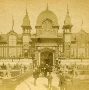France Paris World Fair Palace of Colonies Old Stereo Photo LL 1889